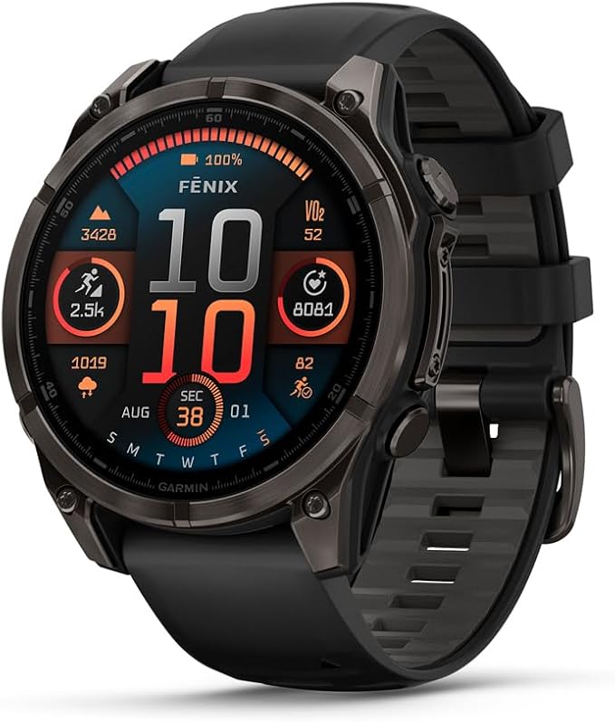 Garmin fēnix 8 – Premium 47mm AMOLED GPS Smartwatch with Sapphire Lens & LED Flashlight