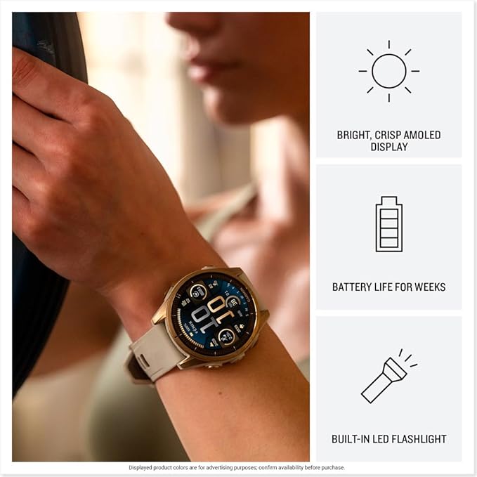 Garmin fēnix 8 – Premium 47mm AMOLED GPS Smartwatch with Sapphire Lens & LED Flashlight